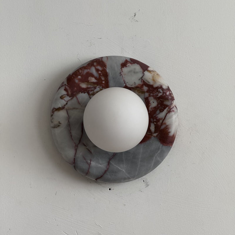 Solene Red Marble Wall Sconce