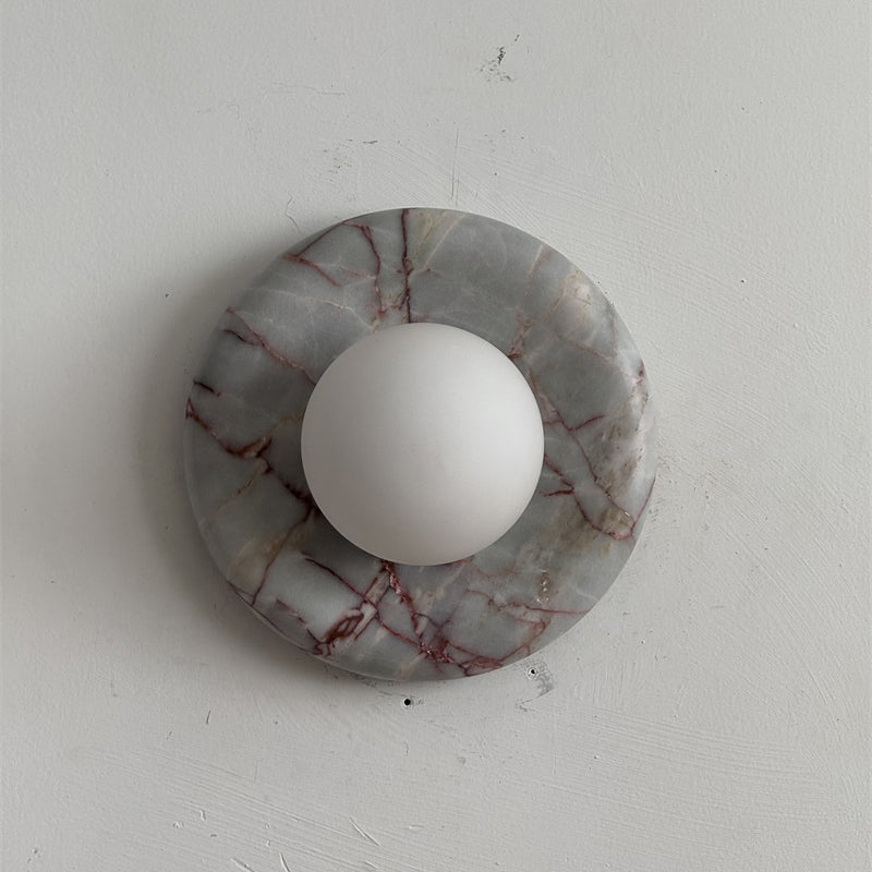 Solene Red Marble Wall Sconce