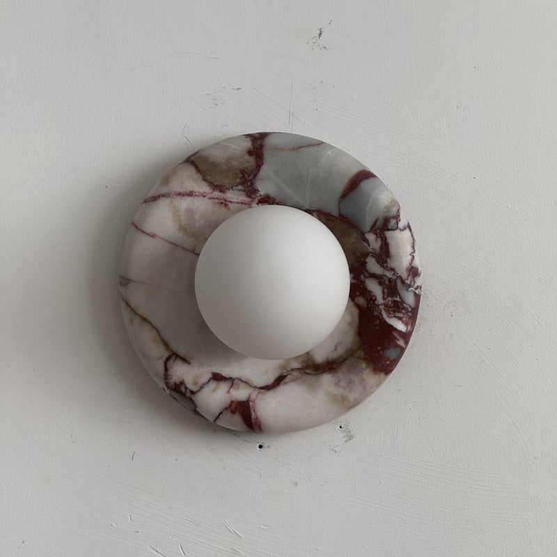 Solene Red Marble Wall Sconce
