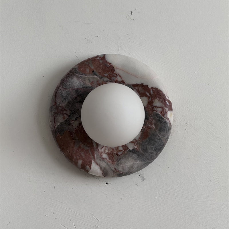 Solene Red Marble Wall Sconce