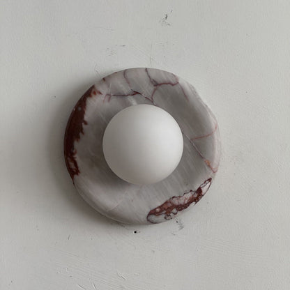 Solene Red Marble Wall Sconce