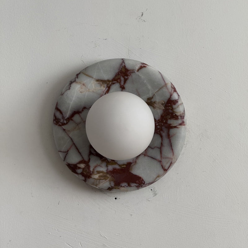 Solene Red Marble Wall Sconce