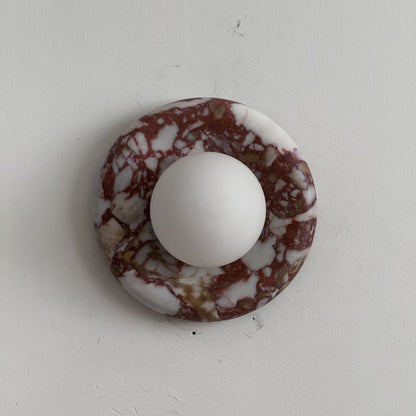 Solene Red Marble Wall Sconce