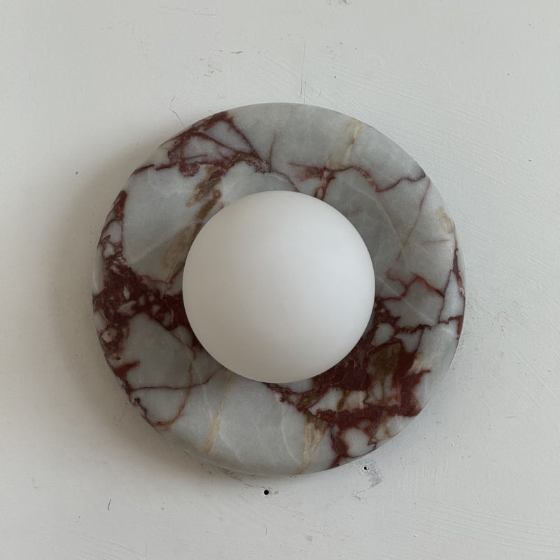 Solene Red Marble Wall Sconce