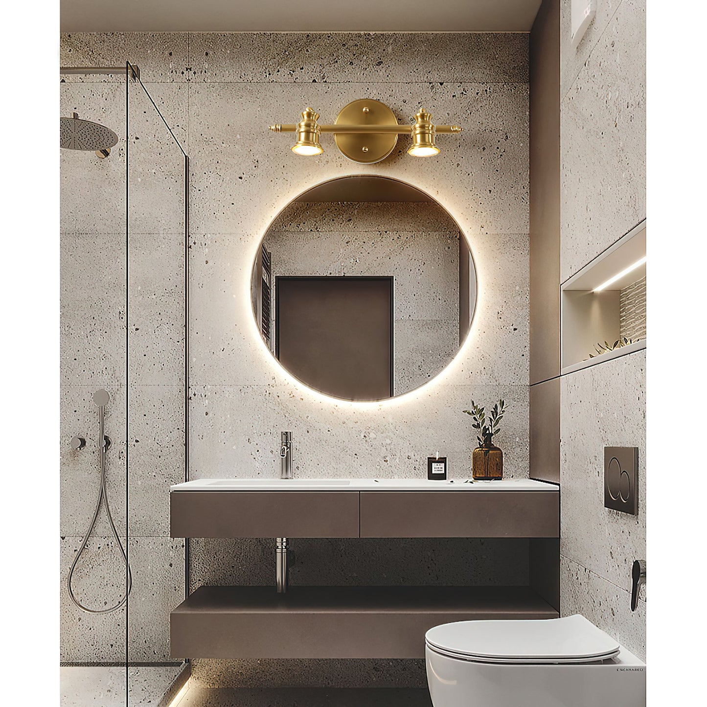 Doria Brass Wall Lamp