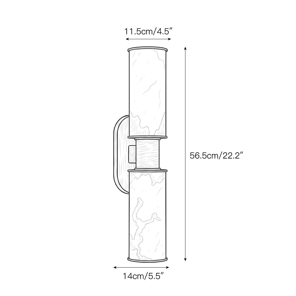 Vesia Vertical Alabaster Sconce