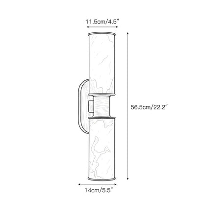 Vesia Vertical Alabaster Sconce