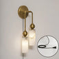 Harlin Alabaster Plug-in Wall Sconce
