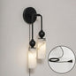 Harlin Alabaster Plug-in Wall Sconce
