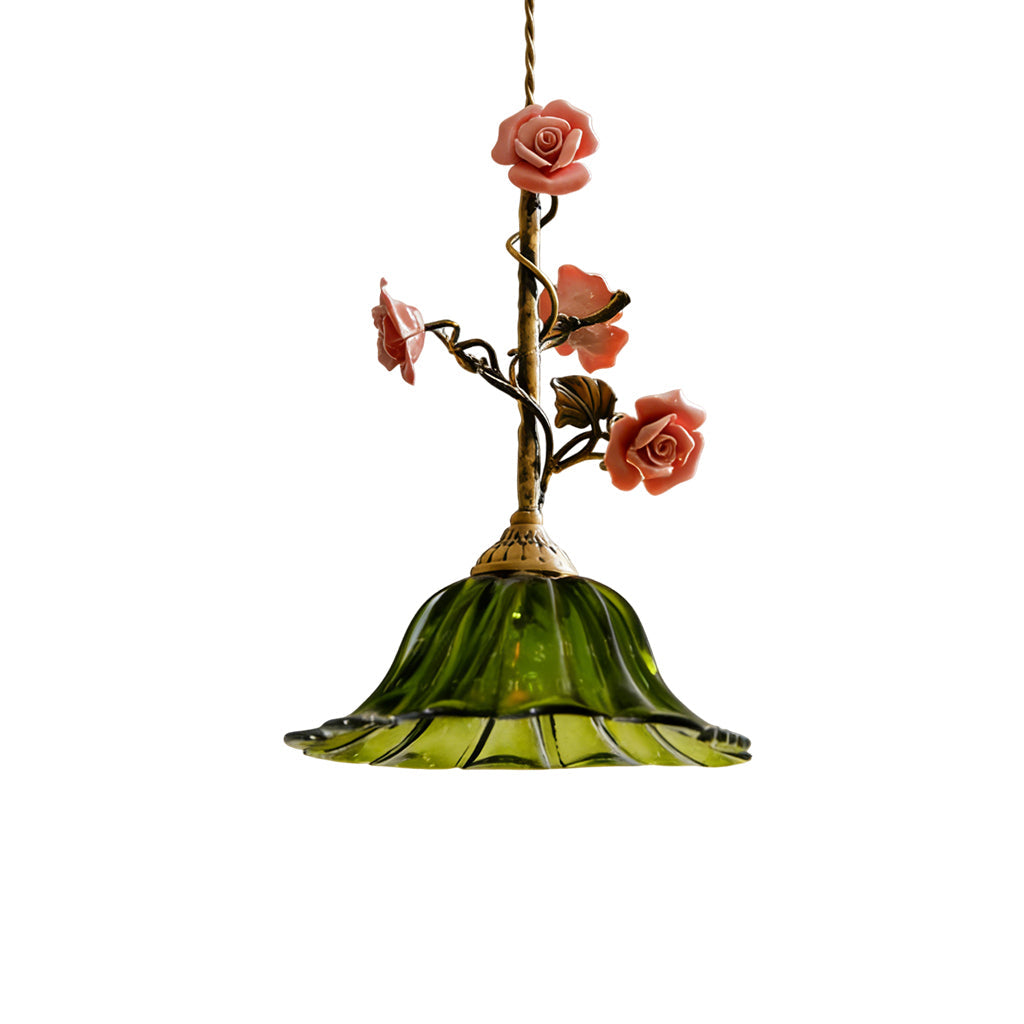 Yarine Glass Rose Pendant Lamp