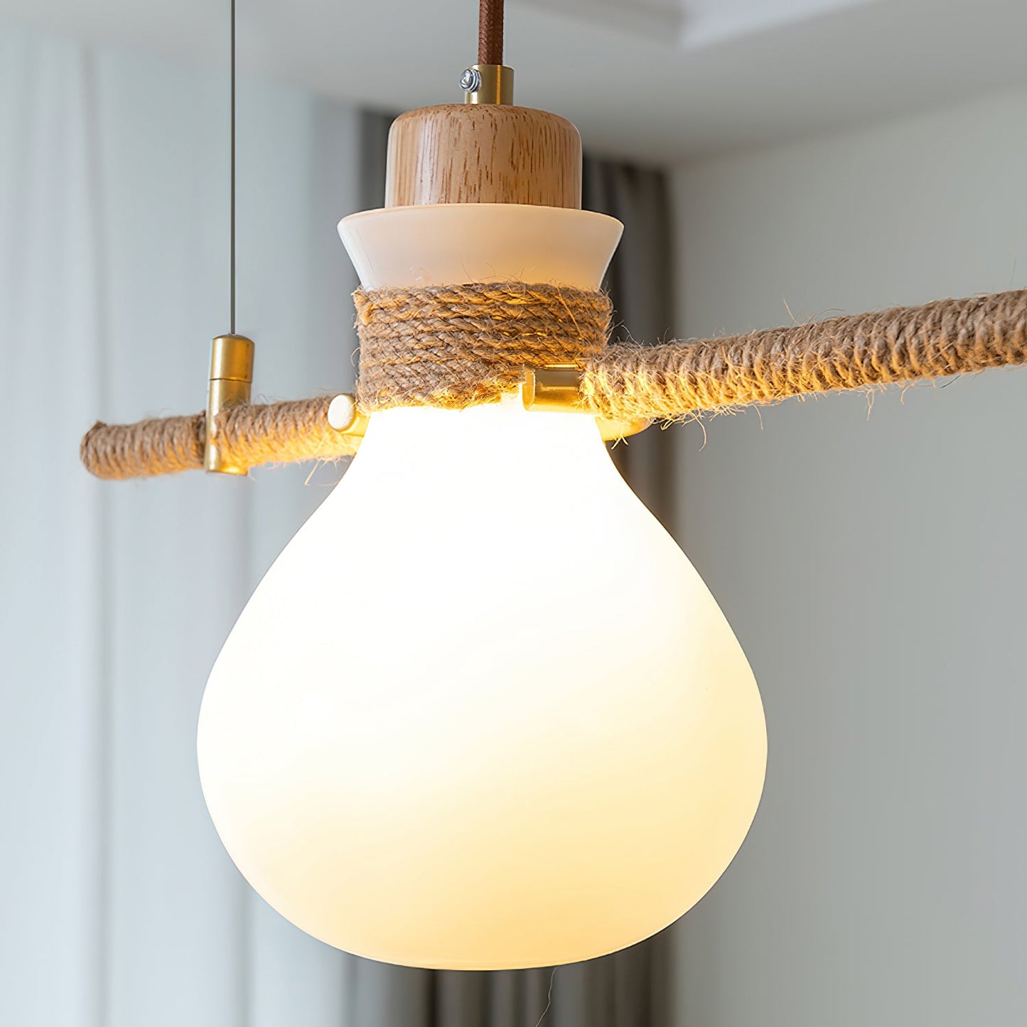 Ragnar Rope Glass Pendant Lamp