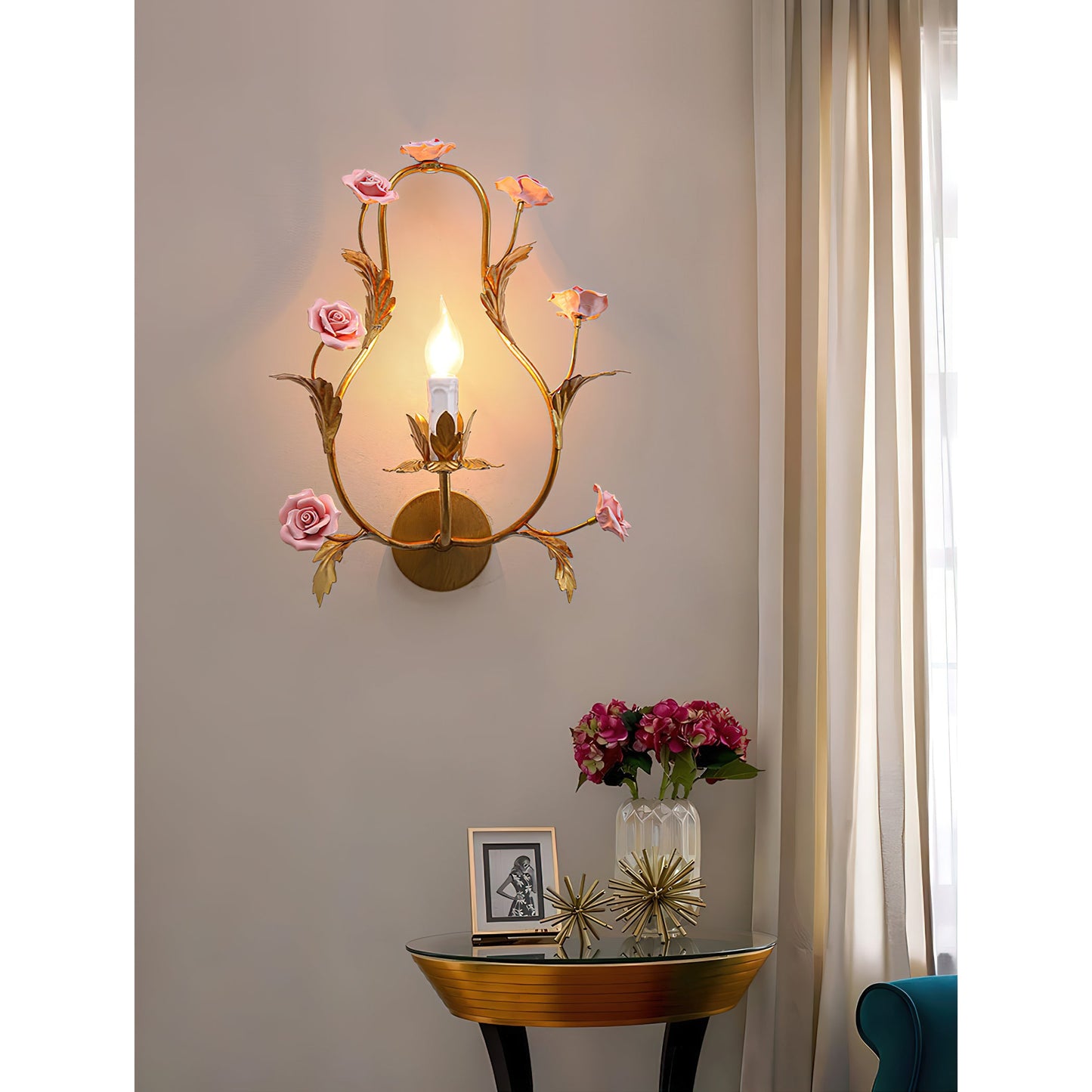 Talia Floral Wall Lamp