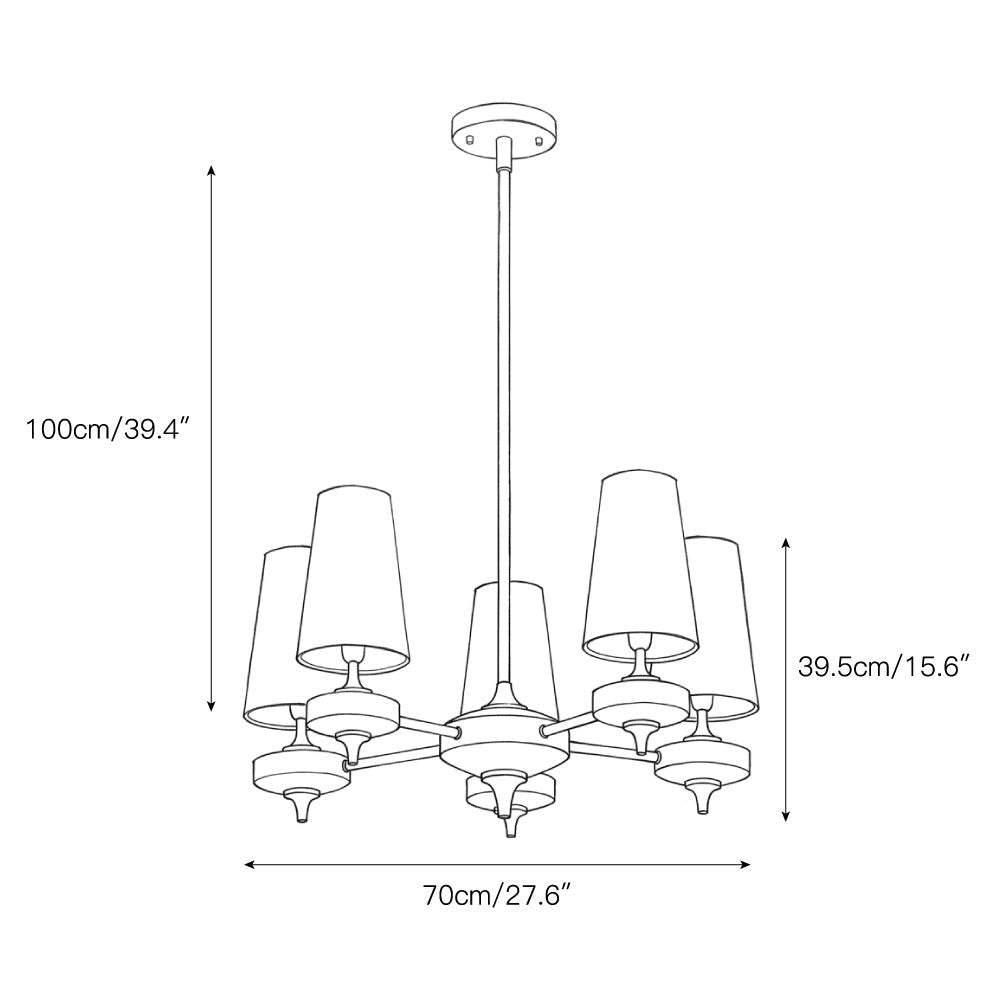 Dorian Rho Chandelier