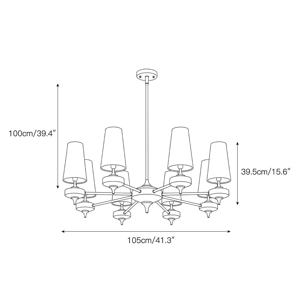 Dorian Rho Chandelier
