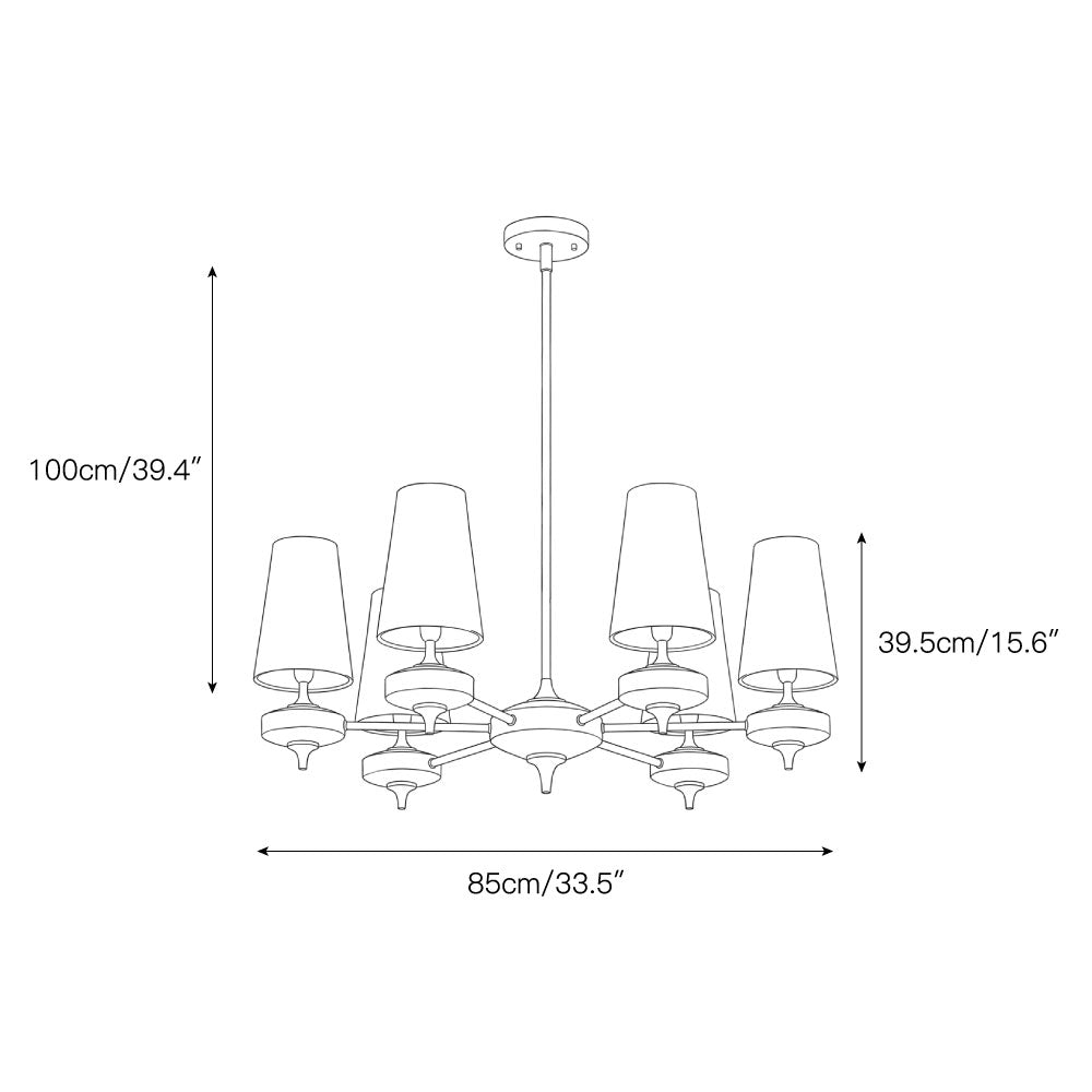 Dorian Rho Chandelier