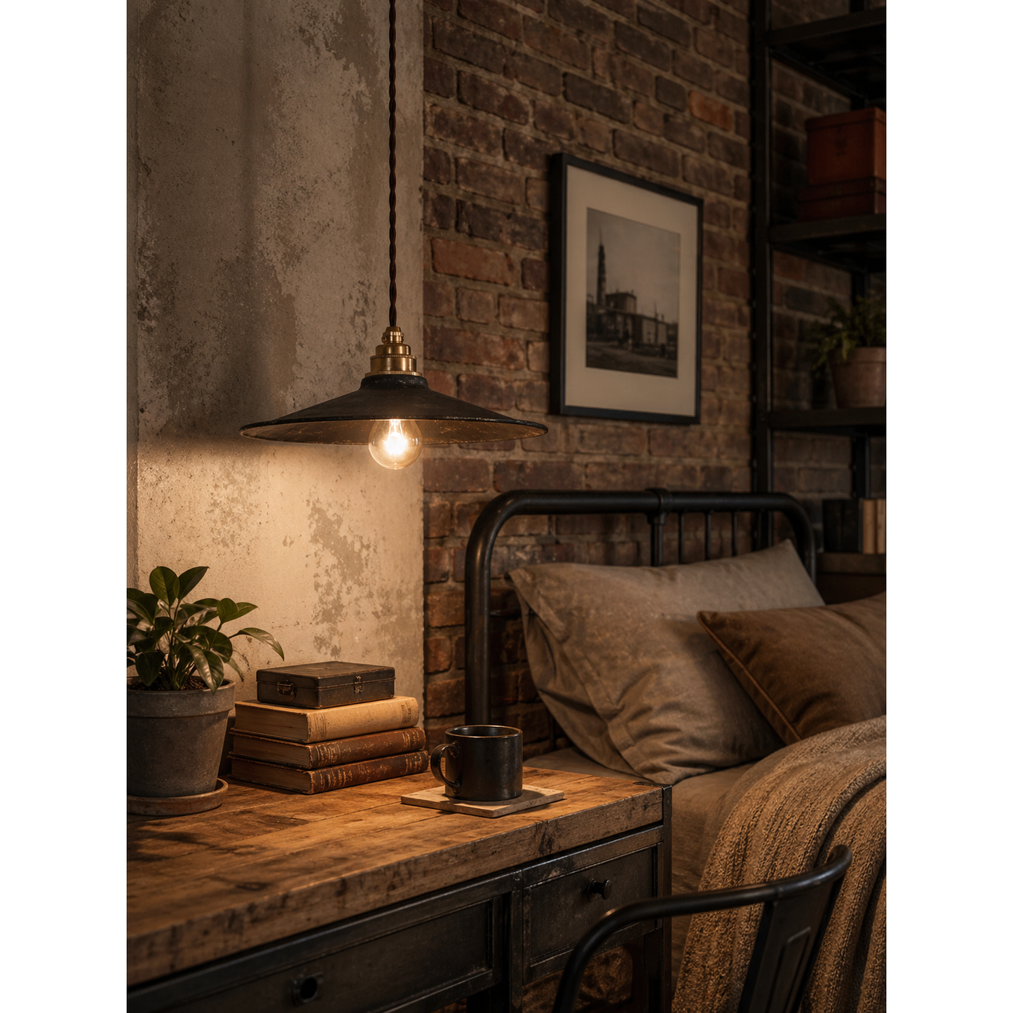 Industrial Flat Pendant Light