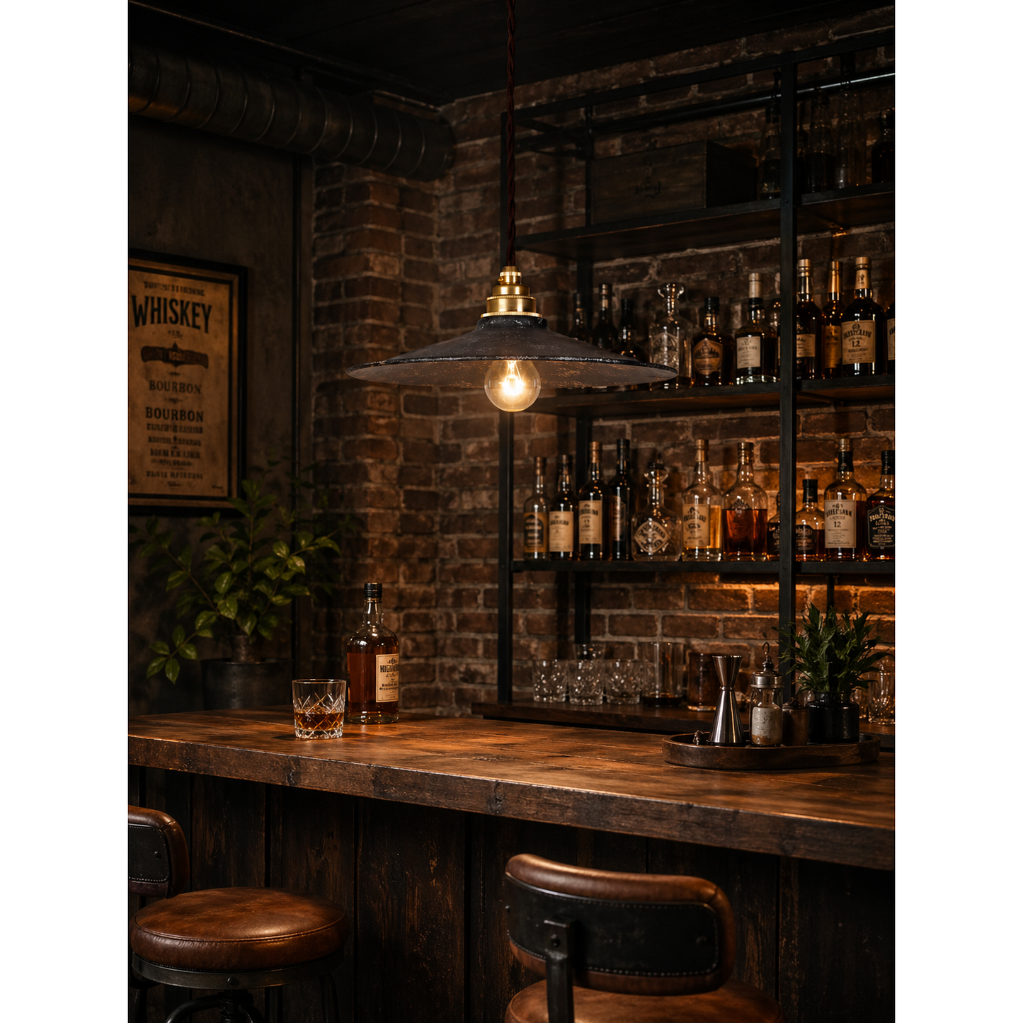 Industrial Flat Pendant Light