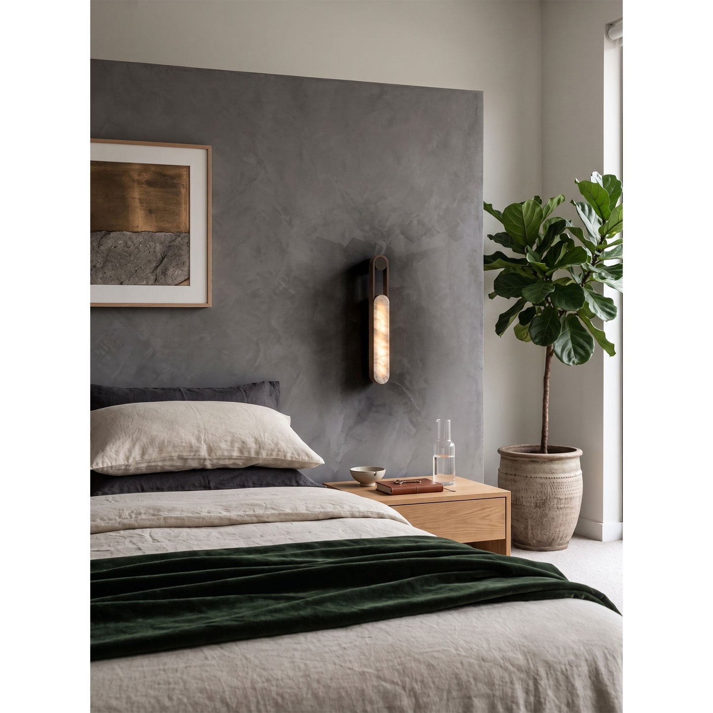 Fala LED Alabaster Wall Sconce