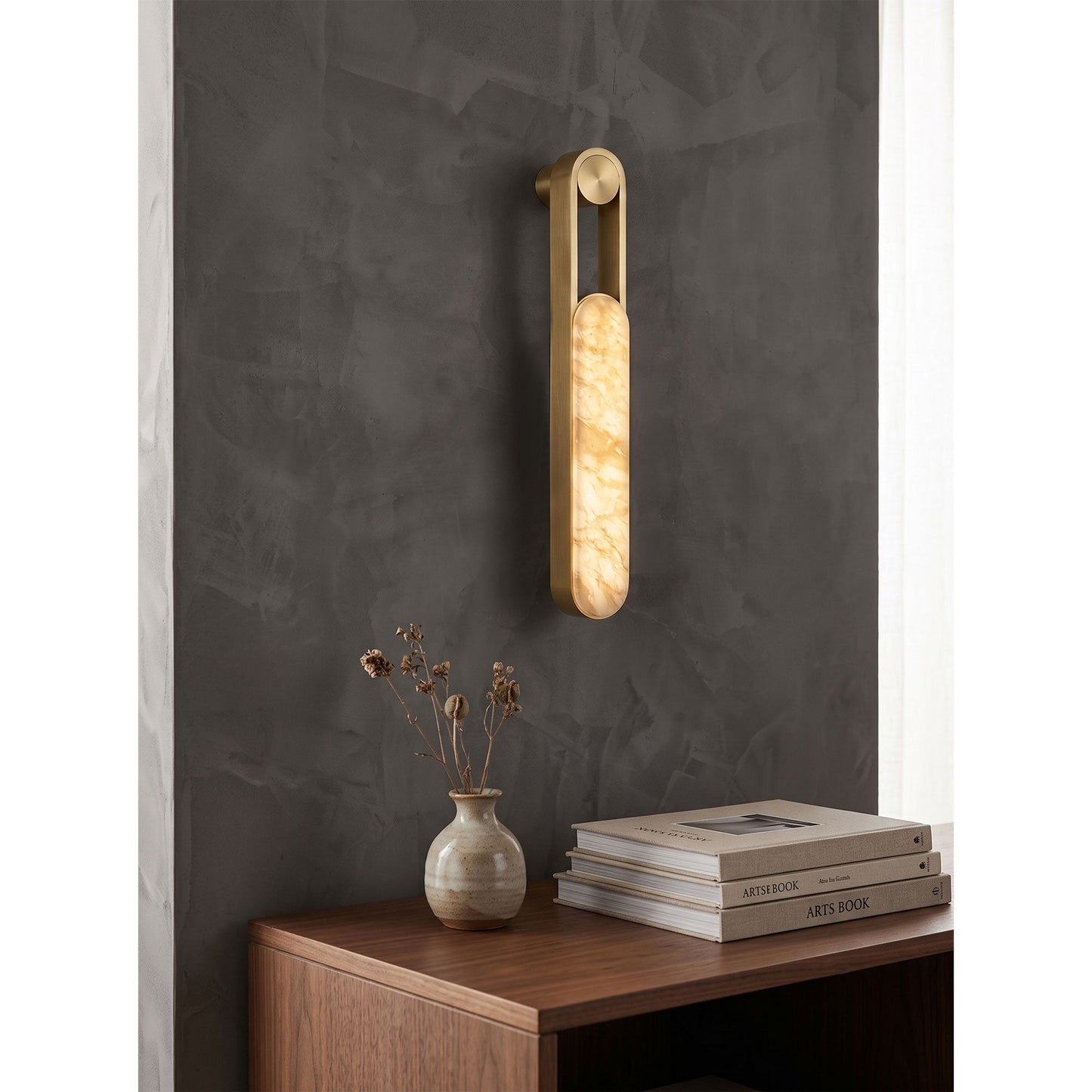 Fala LED Alabaster Wall Sconce