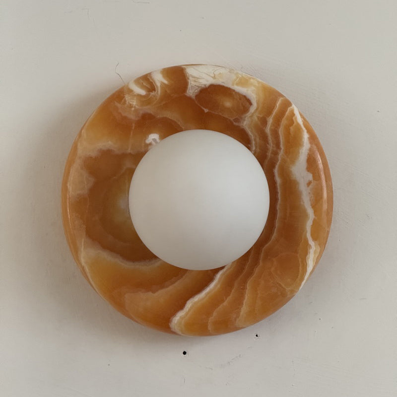 Solene Yellow Onyx Wall Sconce