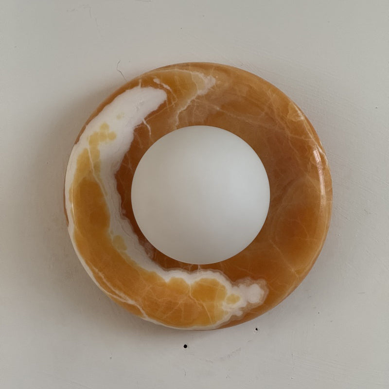 Solene Yellow Onyx Wall Sconce