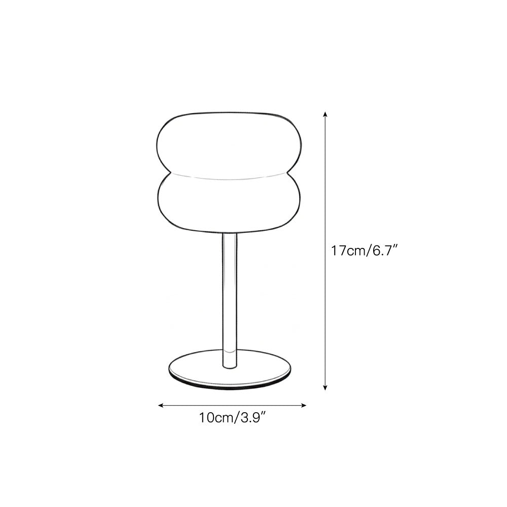 Alabaster Donut Table Lamp