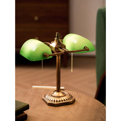 Orchis Twin Library Table Lamp