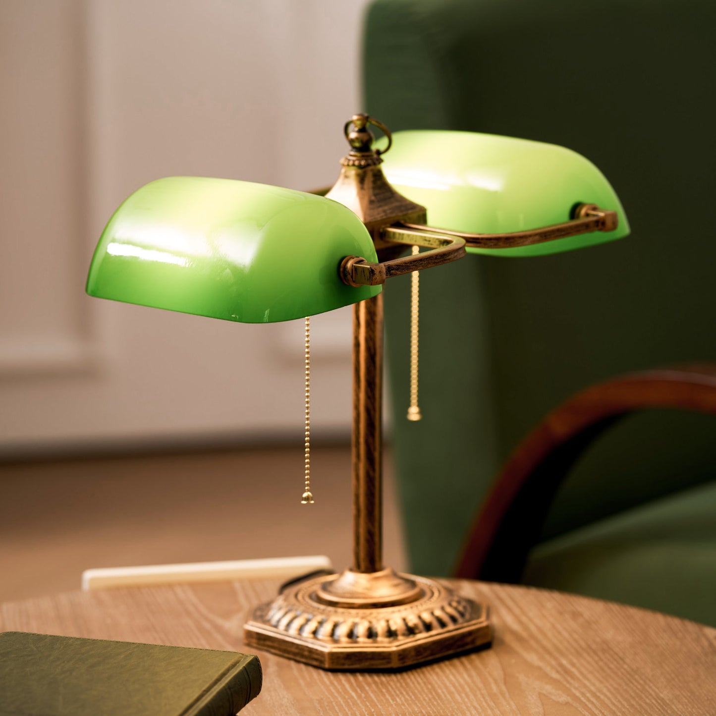 Orchis Twin Library Table Lamp