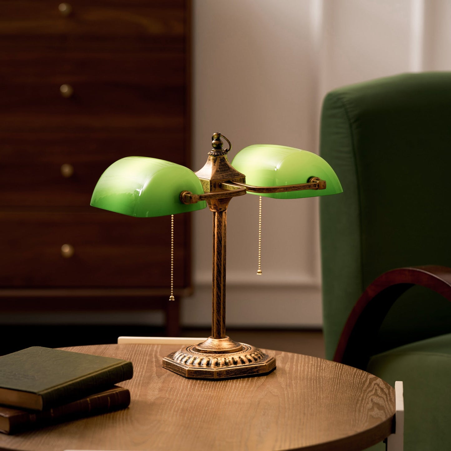 Orchis Twin Library Table Lamp