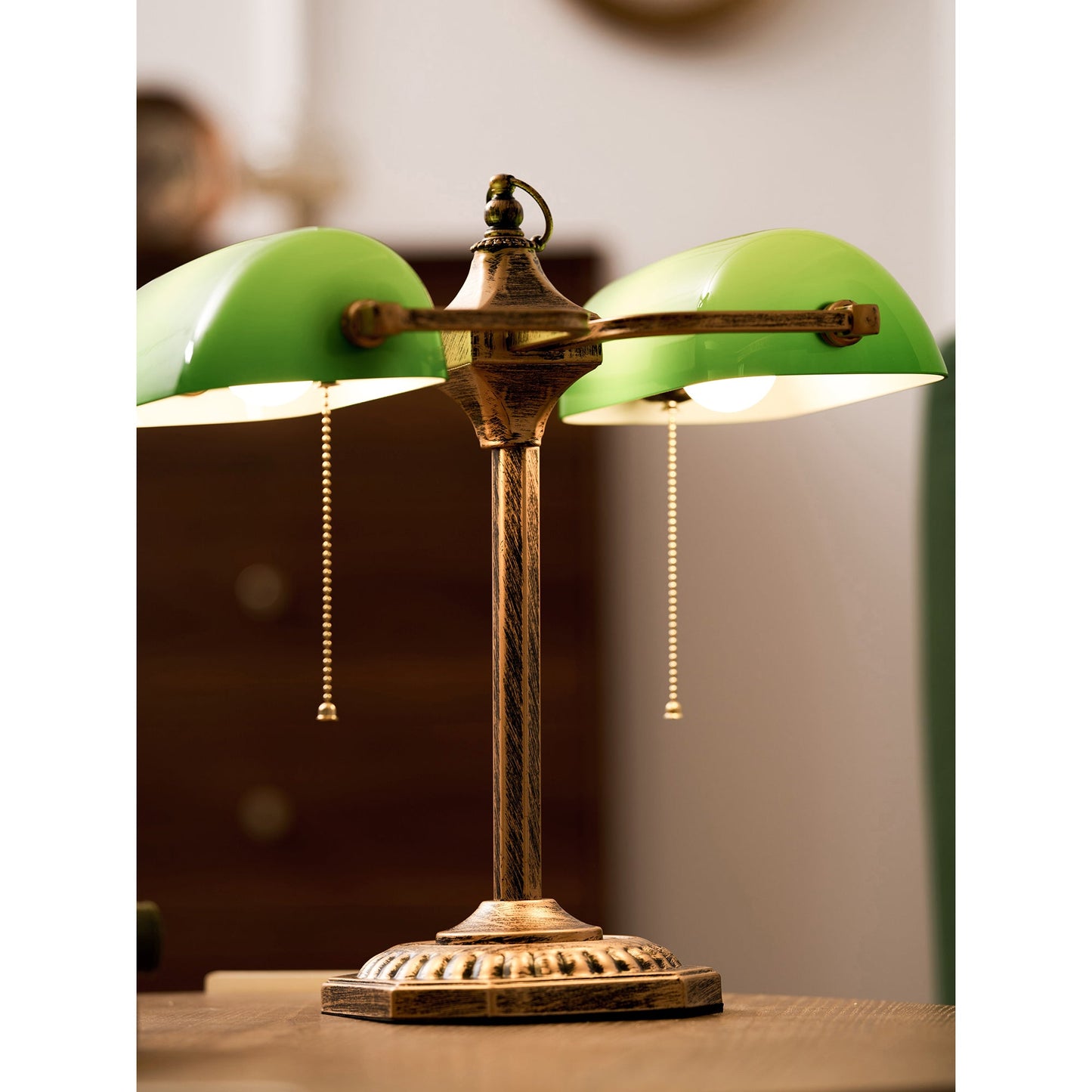Orchis Twin Library Table Lamp