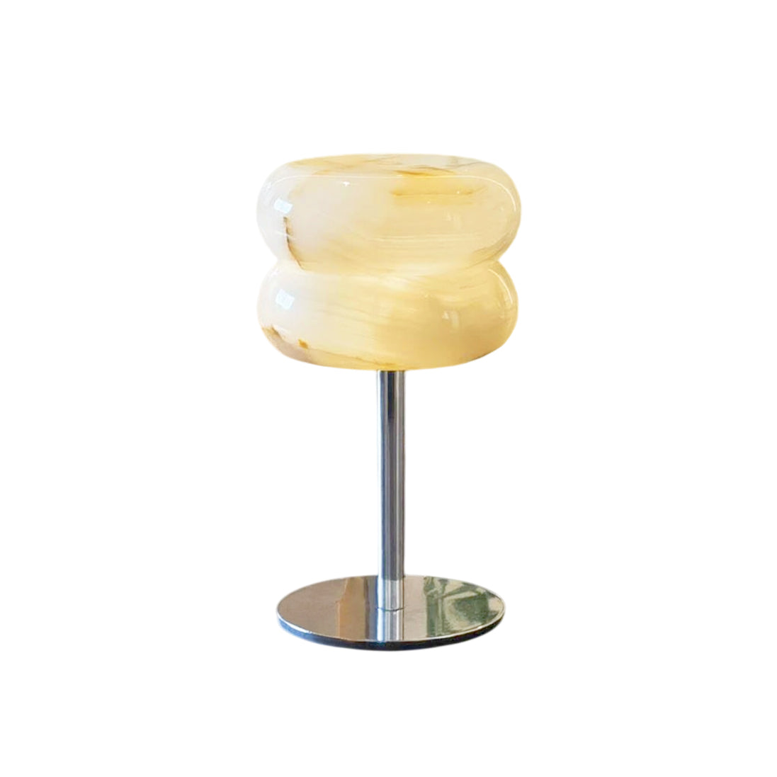Alabaster Donut Table Lamp