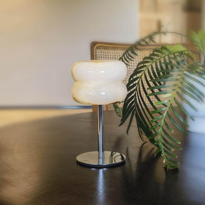 Alabaster Donut Table Lamp