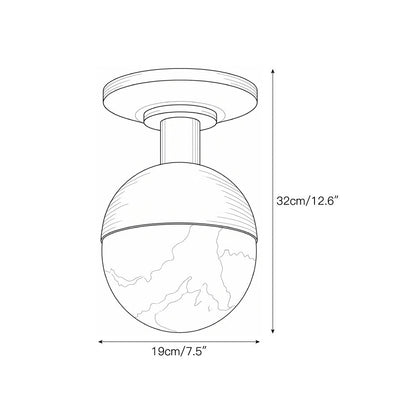 Nevan Alabaster Flush Mount Ceiling Light