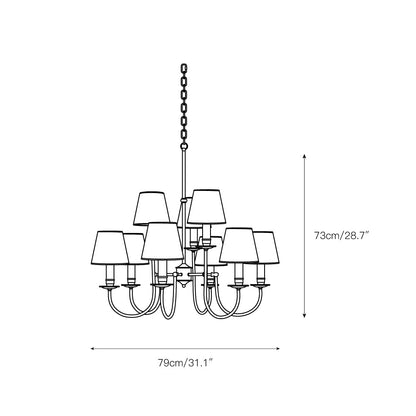 Elman Vintage Brass Chandelier