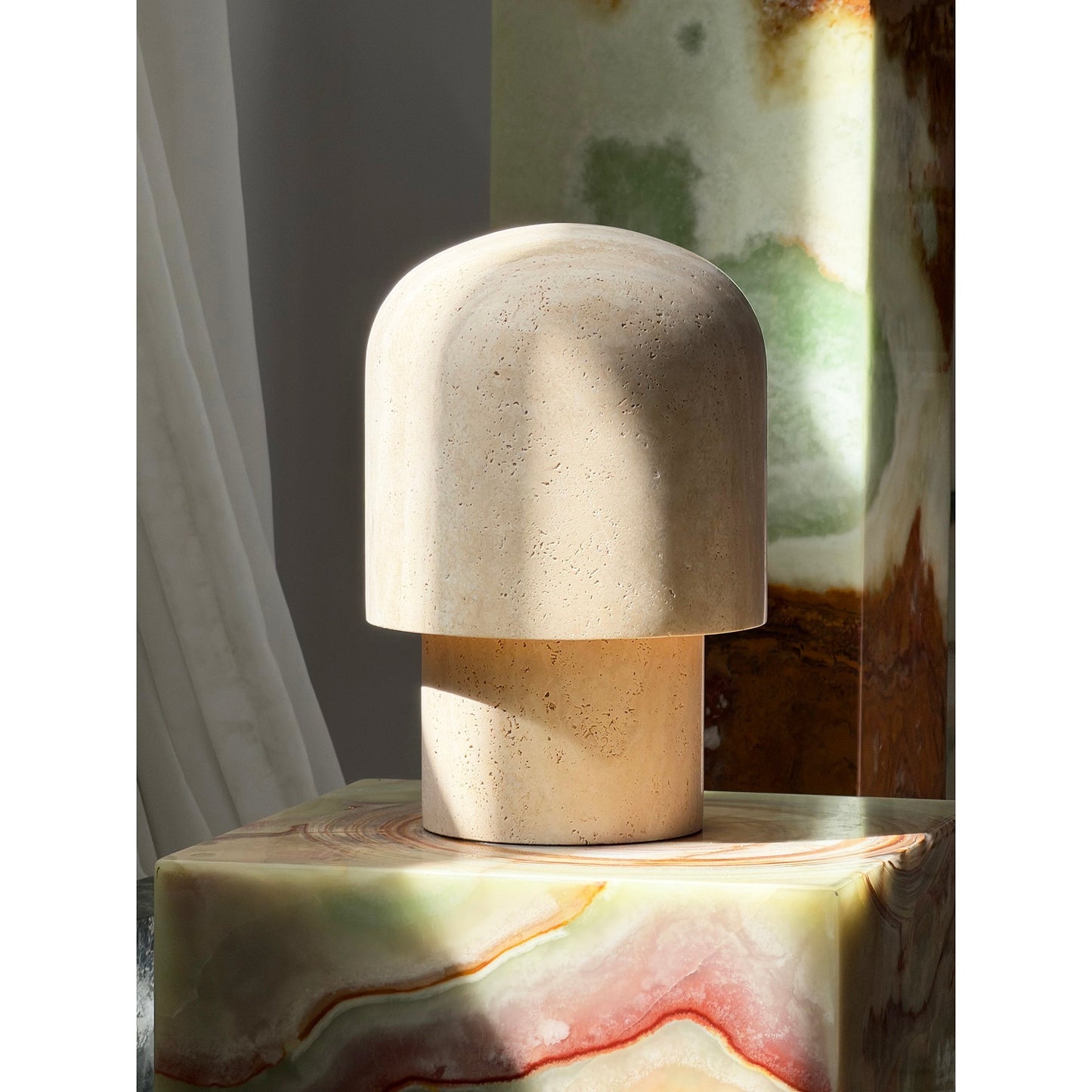 Gilyn Travertine Table Lamp