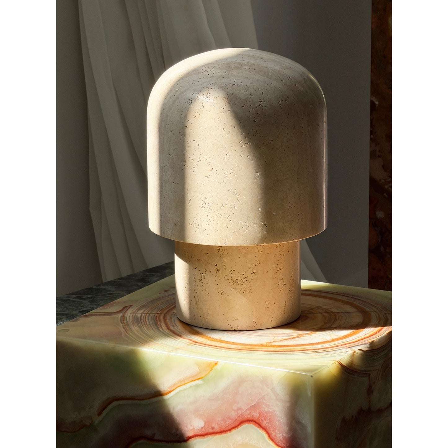 Gilyn Travertine Table Lamp