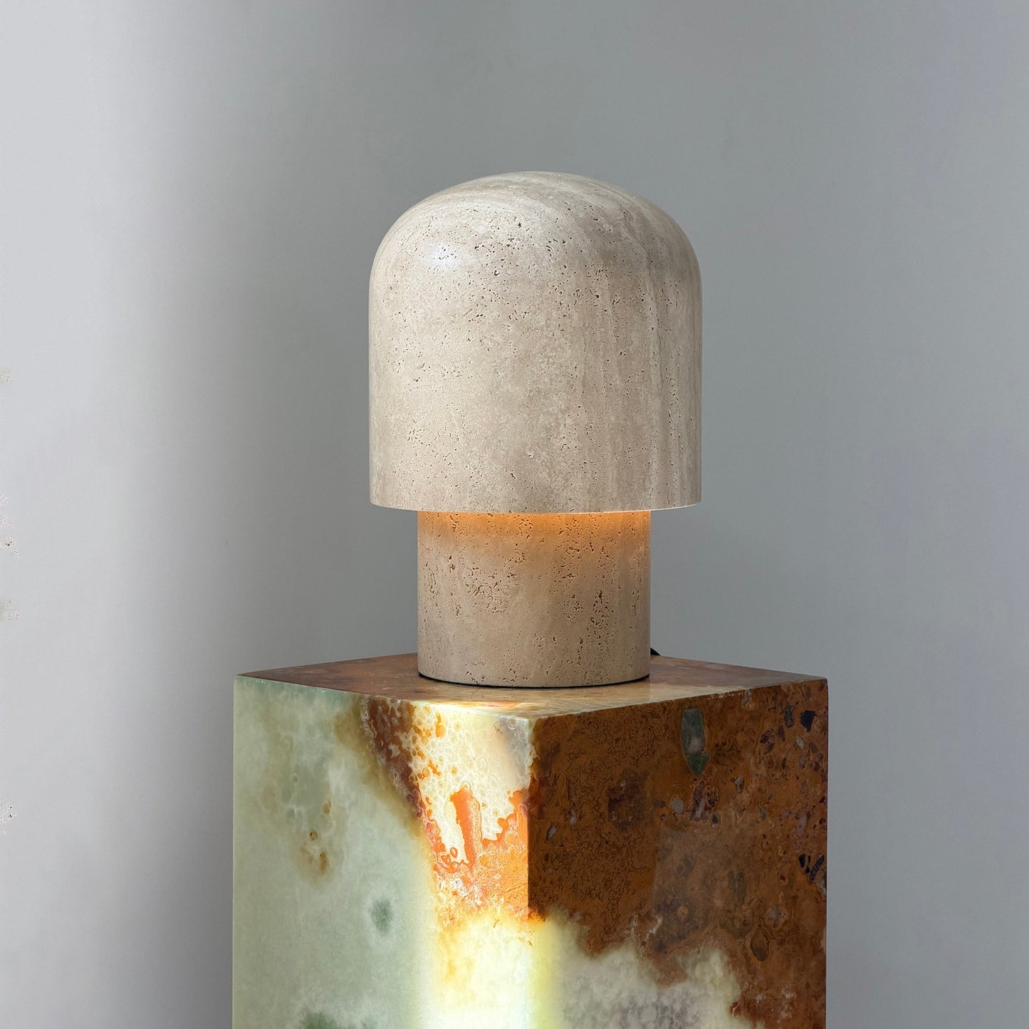 Gilyn Travertine Table Lamp
