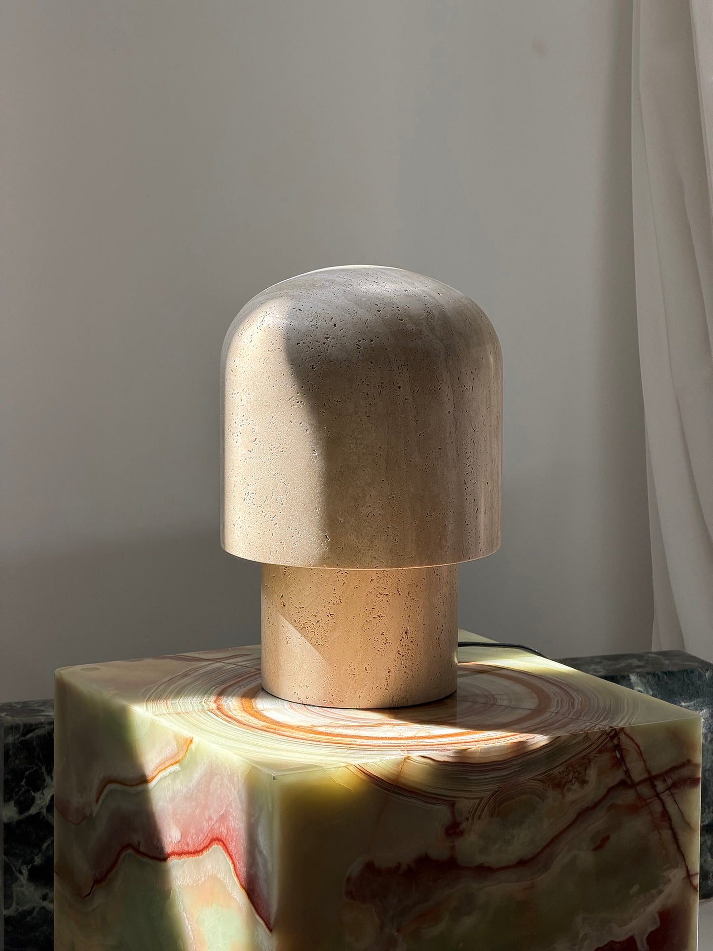 Gilyn Travertine Table Lamp