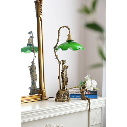 Keson Statue Glass Table Lamp