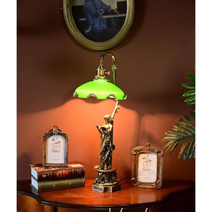 Keson Statue Glass Table Lamp