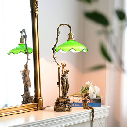 Keson Statue Glass Table Lamp