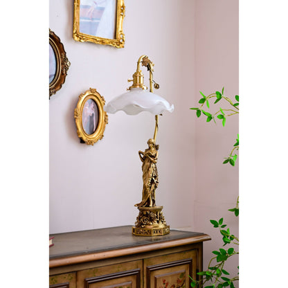 Keson Statue Glass Table Lamp