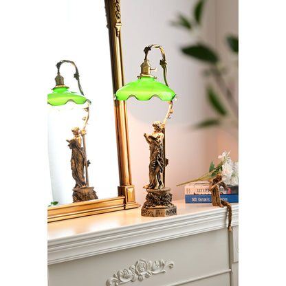 Keson Statue Glass Table Lamp