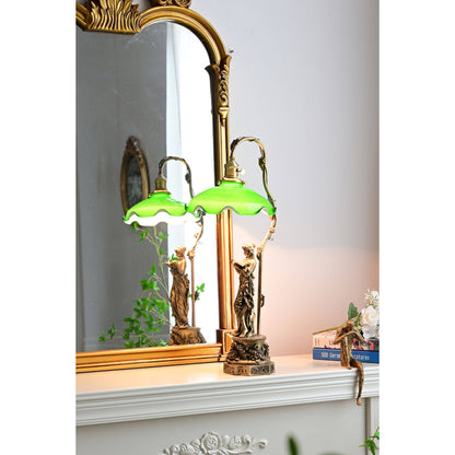 Keson Statue Glass Table Lamp