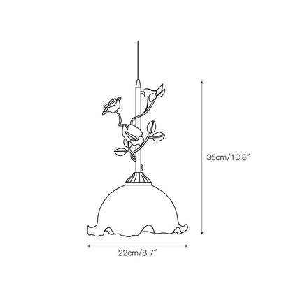 Elmara Rose Glass Pendant Lamp