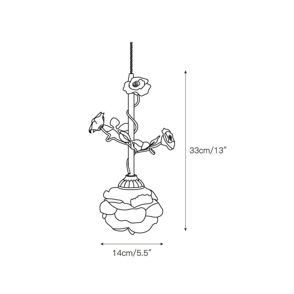 Elmara Rose Glass Pendant Lamp