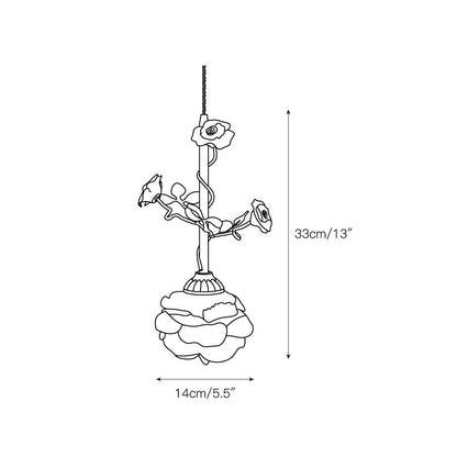 Elmara Rose Glass Pendant Lamp