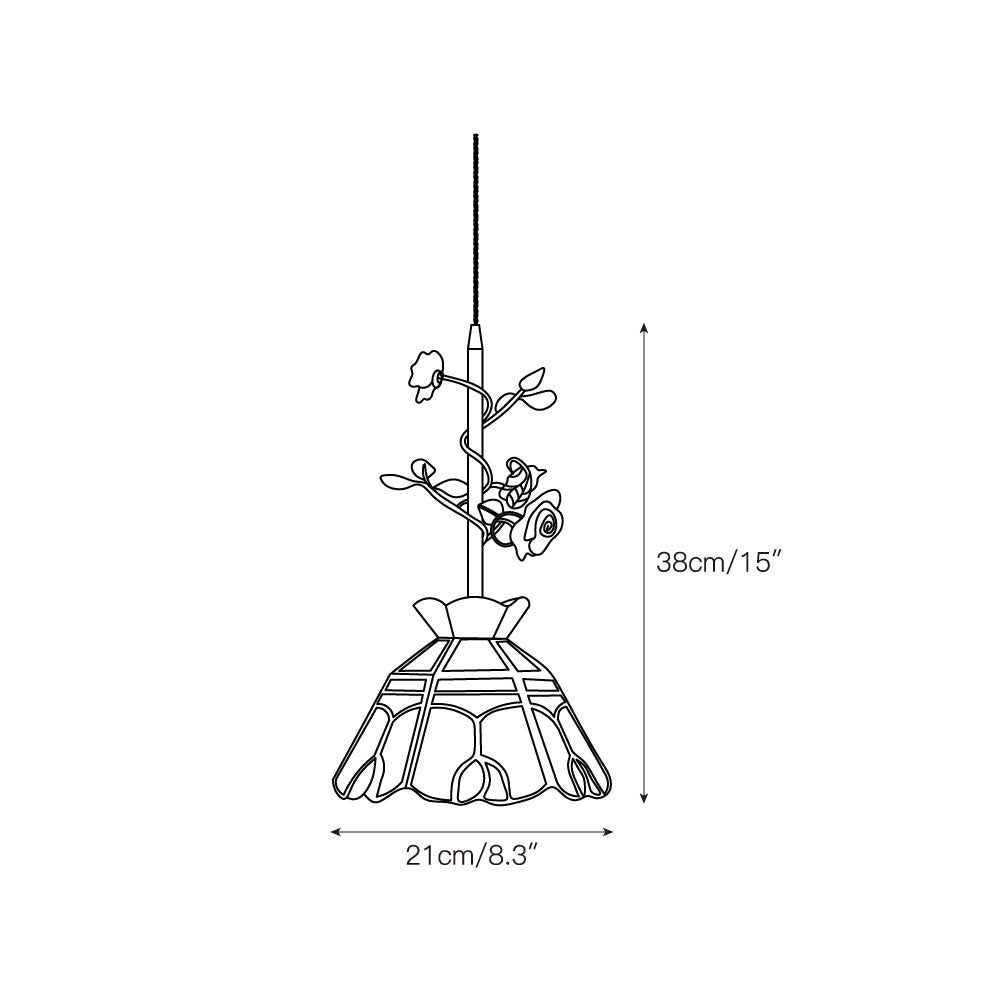 Elmara Rose Glass Pendant Lamp