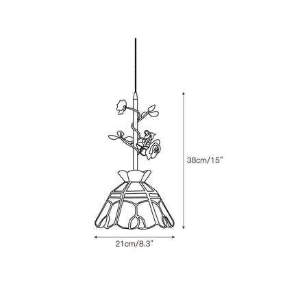 Elmara Rose Glass Pendant Lamp