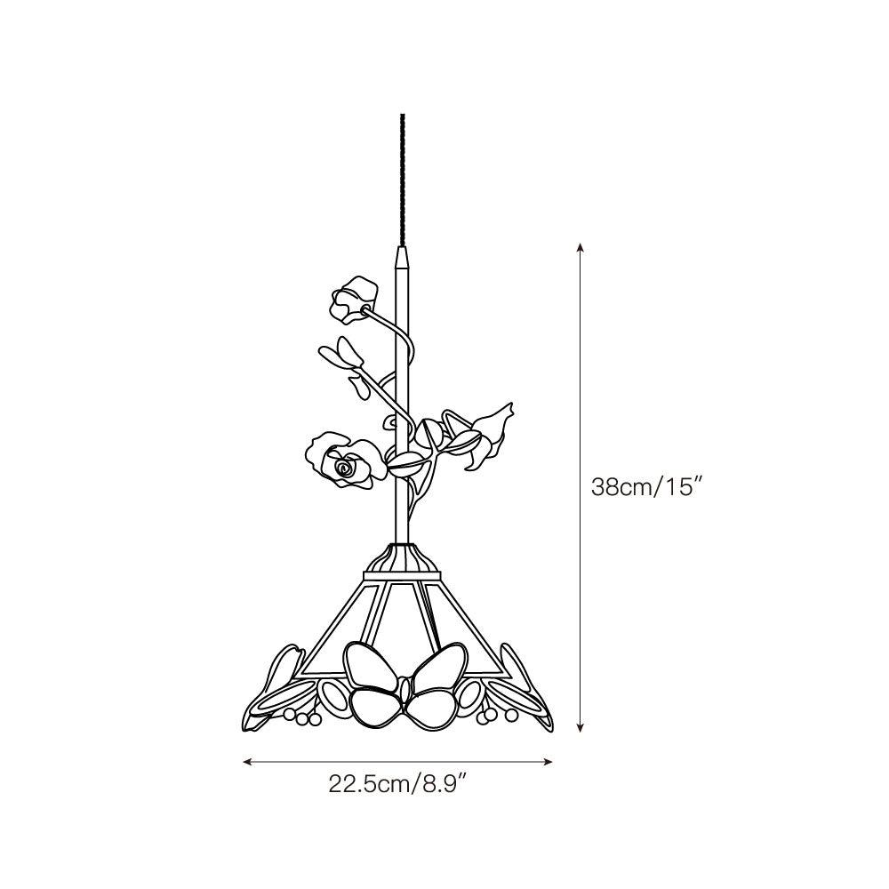 Elmara Rose Glass Pendant Lamp